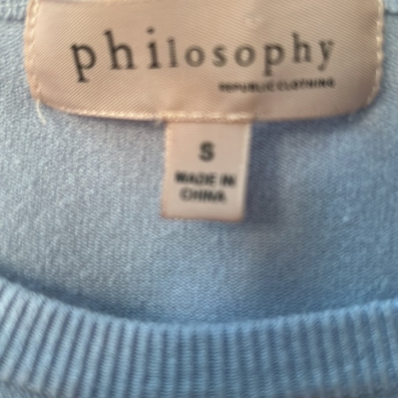 PHILOSOPHY🍃Short Sleeve Classic SWEATER. VERY GOOD Condition! Super Soft! - Picture 4 of 7